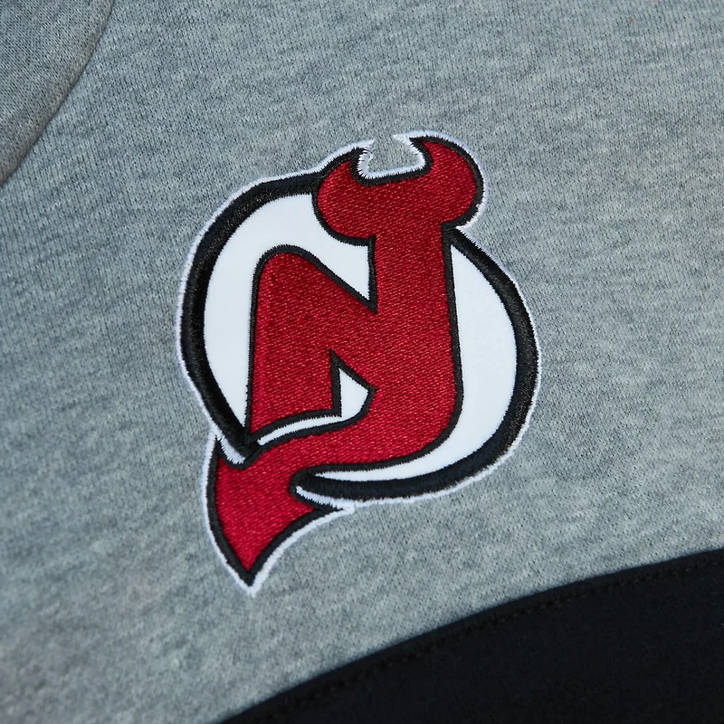 Mitchell  Ness Gray New Jersey Devils Head Coach Pullover Hoodie