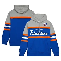 Mitchell  Ness Gray New York Islanders Head Coach Pullover Hoodie
