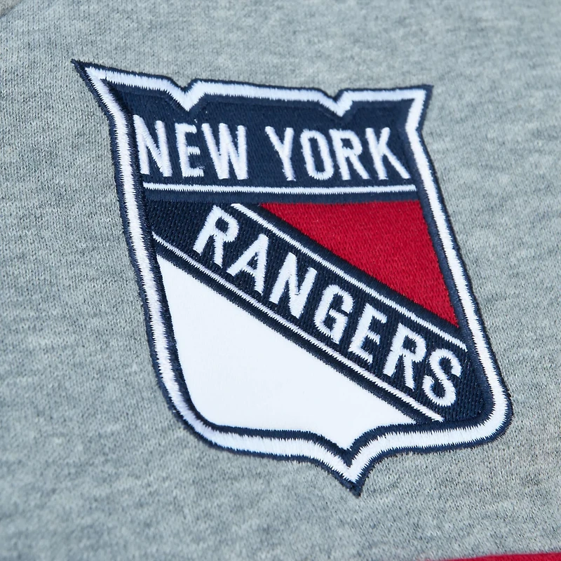 Mitchell  Ness Gray New York Rangers Head Coach Pullover Hoodie