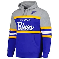 Mitchell  Ness Gray St Louis s Head Coach Pullover Hoodie