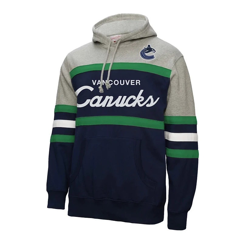 Mitchell  Ness Gray Vancouver Canucks Head Coach Pullover Hoodie