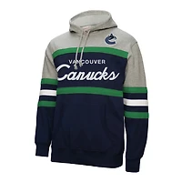 Mitchell  Ness Gray Vancouver Canucks Head Coach Pullover Hoodie