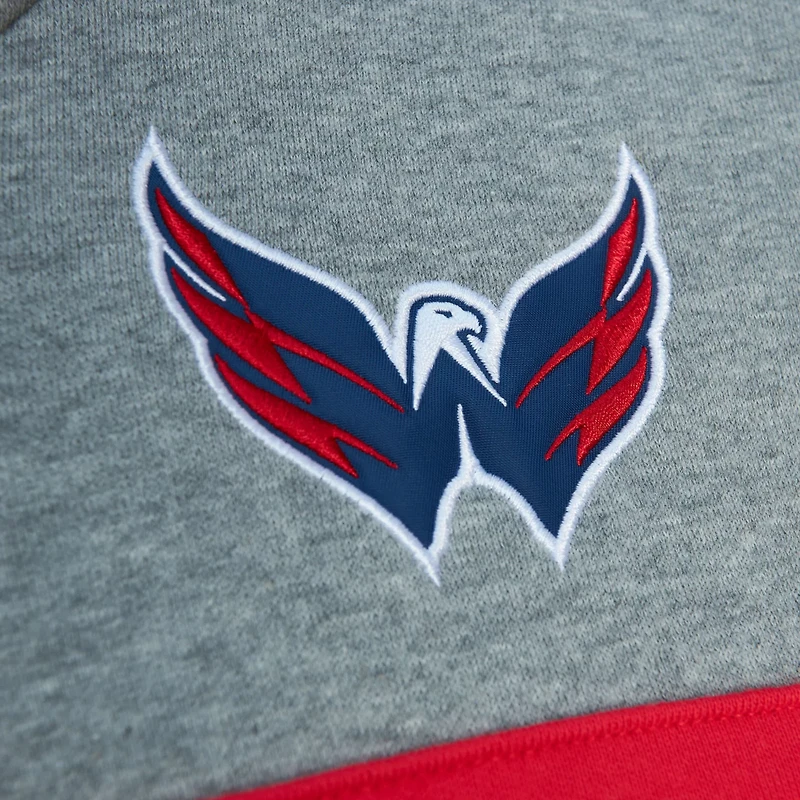 Mitchell  Ness Gray Washington Capitals Head Coach Pullover Hoodie
