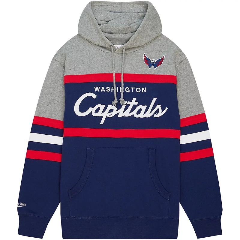 Mitchell  Ness Gray Washington Capitals Head Coach Pullover Hoodie