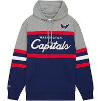 Mitchell  Ness Gray Washington Capitals Head Coach Pullover Hoodie