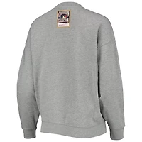 Mitchell  Ness Heathered Gray Chicago Sox Cooperstown Collection Logo Lightweight Pullover Sweatshirt