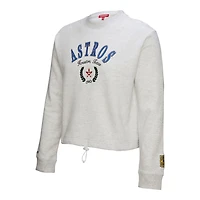Mitchell  Ness Houston Astros Cropped Toggle Pullover Sweatshirt