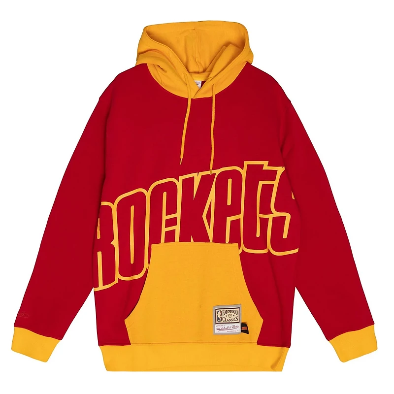 Mitchell  Ness Houston Rockets Hardwood Classics Big Face 50 Pullover Hoodie