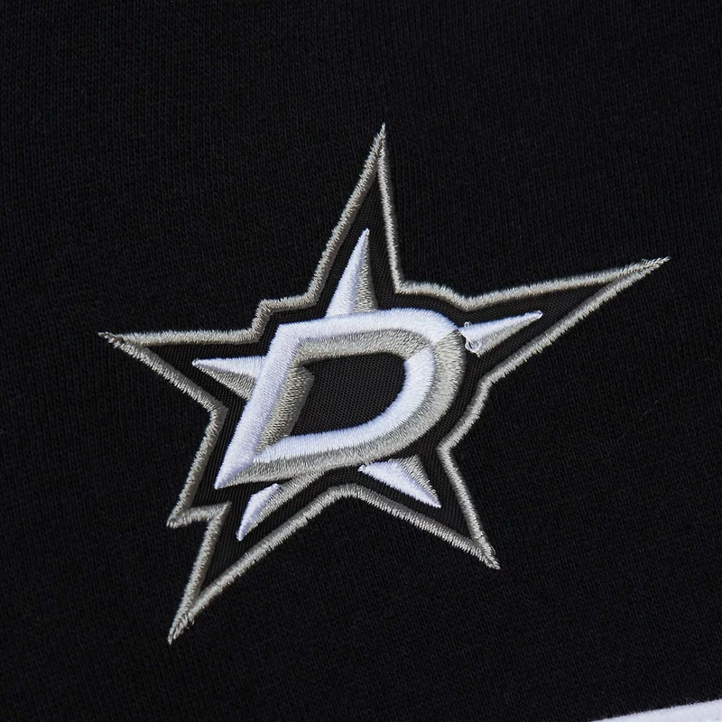Mitchell  Ness Kelly Black Dallas Stars Head Coach Pullover Hoodie