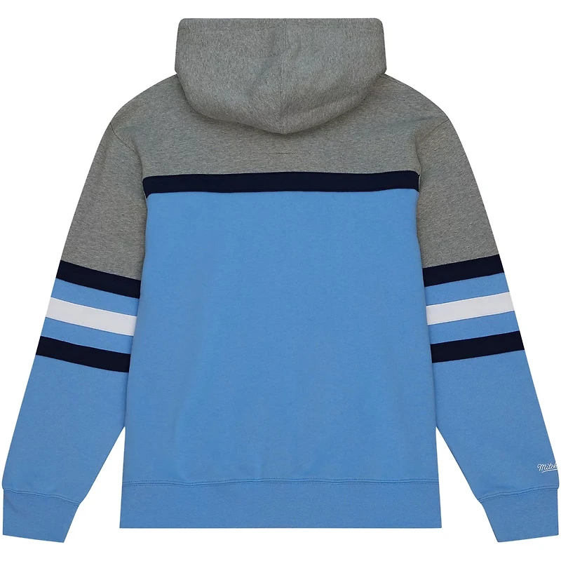 Mitchell Ness Light North Carolina Tar Heels Head Coach Pullover Hoodie