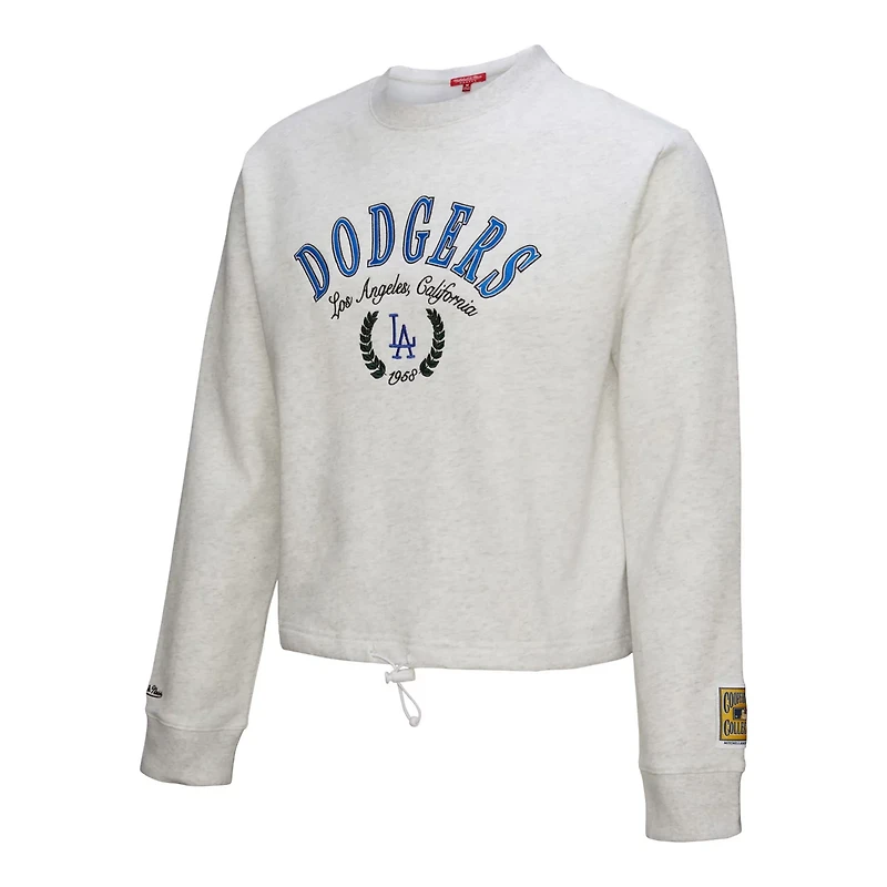 Mitchell  Ness Los Angeles Dodgers Cropped Toggle Pullover Sweatshirt