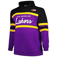 Mitchell  Ness Los Angeles Lakers Big Tall Hardwood Classics Head Coach Pullover Hoodie