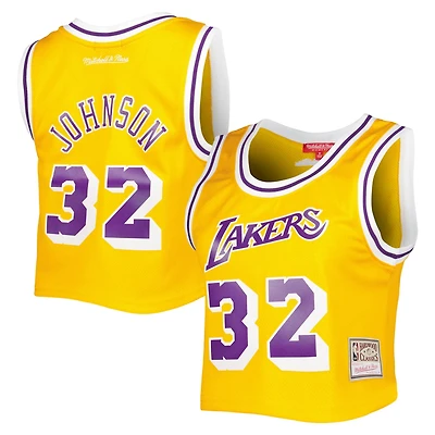 Mitchell  Ness Magic Johnson Los Angeles Lakers 1984 Hardwood Classics Crop Player Tank Top