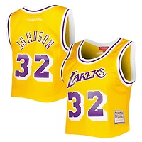 Mitchell  Ness Magic Johnson Los Angeles Lakers 1984 Hardwood Classics Crop Player Tank Top