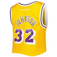 Mitchell  Ness Magic Johnson Los Angeles Lakers 1984 Hardwood Classics Crop Player Tank Top