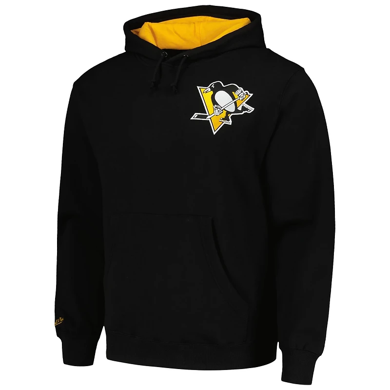 Mitchell Ness Mario Lemieux Pittsburgh Penguins Premium Name Number Fleece Pullover Sweatshirt