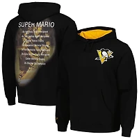 Mitchell  Ness Mario Lemieux Pittsburgh Penguins Premium Name Number Fleece Pullover Sweatshirt
