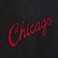 Mitchell & Ness Men's Chicago Bulls Hardwood Classics Blackout Collection Satin Full Zip Jacket