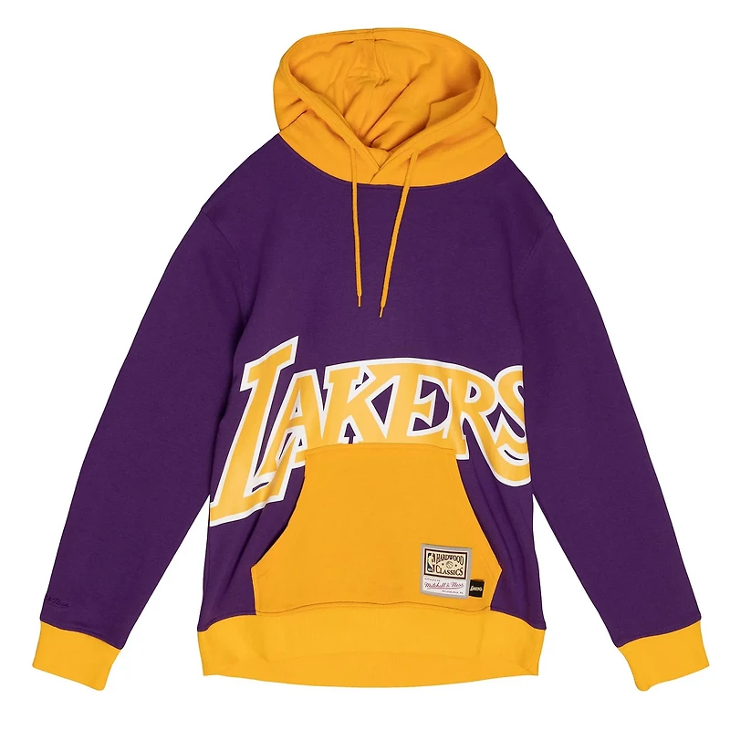 Mitchell & Ness Men’s Los Angeles Lakers Hardwood Classics Big Face 5.0 Pullover Hoodie