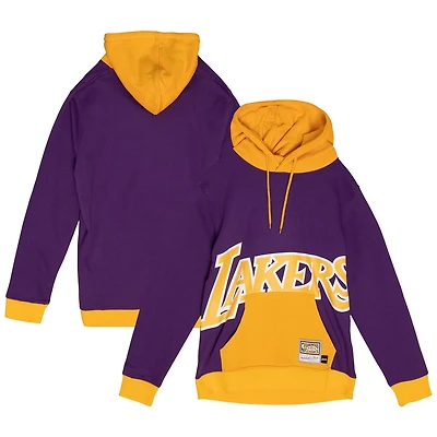 Mitchell & Ness Men’s Los Angeles Lakers Hardwood Classics Big Face 5.0 Pullover Hoodie