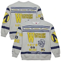Mitchell  Ness Michigan Wolverines All Over Print Sweatshirt