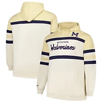 Mitchell  Ness Michigan Wolverines Big Tall Head Coach Pullover Hoodie