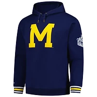 Mitchell  Ness Michigan Wolverines Chainstich Fleece Pullover Hoodie