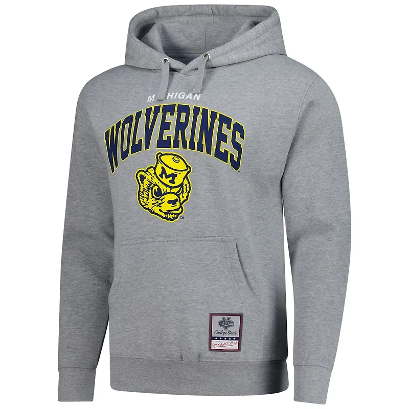 Mitchell Ness Michigan Wolverines Classic Arch Pullover Hoodie