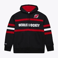 Mitchell  Ness New Jersey Devils Head Coach Slogan Pullover Hoodie