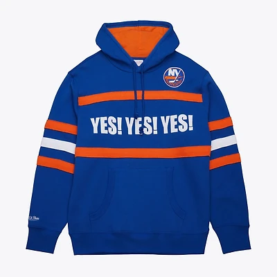 Mitchell  Ness New York Islanders Head Coach Slogan Pullover Hoodie