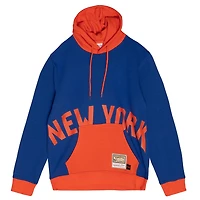 Mitchell  Ness New York Knicks Hardwood Classics Big Face 50 Pullover Hoodie