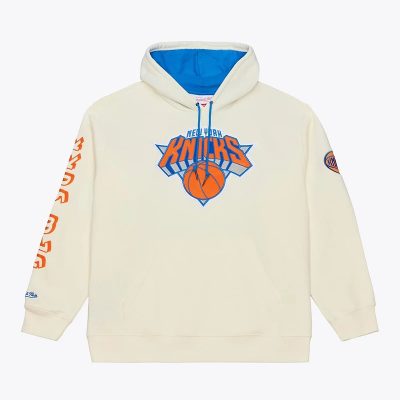 Mitchell Ness New York Knicks Hardwood Classics Chainstitch Premium Fleece Hoodie