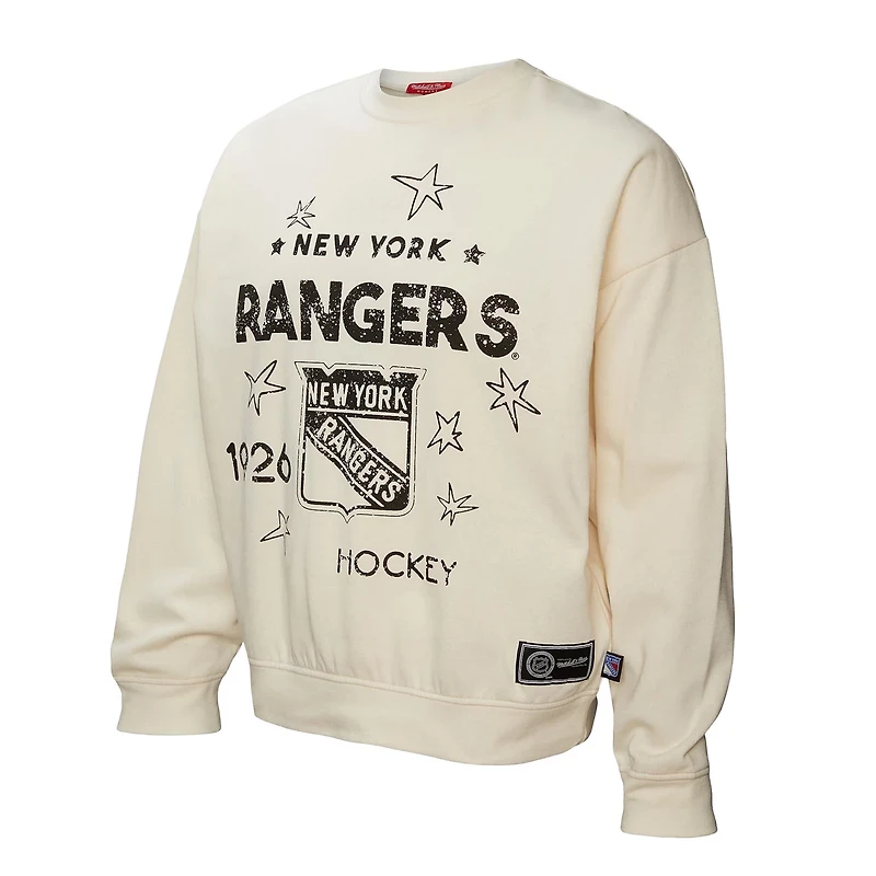 Mitchell  Ness New York Rangers Logo 30 Pullover Sweatshirt