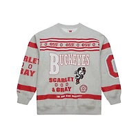 Mitchell  Ness Ohio State Buckeyes All Over Print Sweatshirt