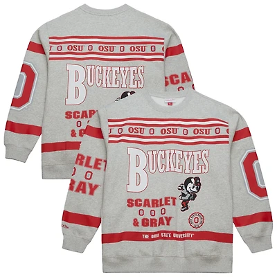 Mitchell  Ness Ohio State Buckeyes All Over Print Sweatshirt