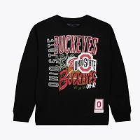 Mitchell  Ness Ohio State Buckeyes Half Time Fleece Crewneck Sweatshirt