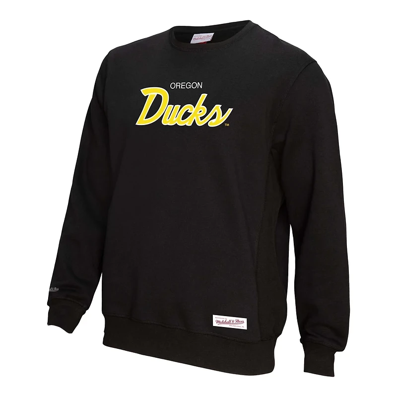 Mitchell  Ness Oregon Ducks Elite Script Pullover Sweatshirt