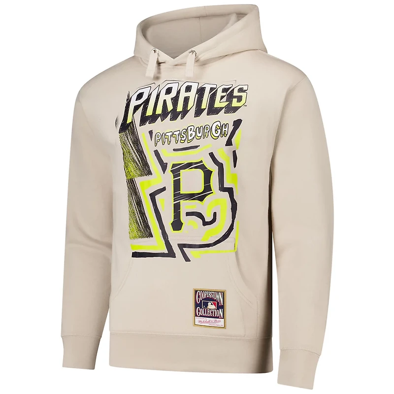 Mitchell  Ness Pittsburgh Pirates Sidewalk Sketch Pullover Hoodie