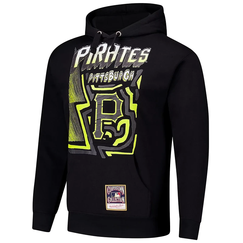 Mitchell  Ness Pittsburgh Pirates Sidewalk Sketch Pullover Hoodie