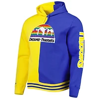 Mitchell  Ness Royal Denver Nuggets Hardwood Classics Split Pullover Hoodie