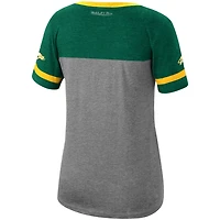 Mitchell  Ness Shawn Kemp Heathered Charcoal Seattle SuperSonics Team Captain V-Neck T-Shirt