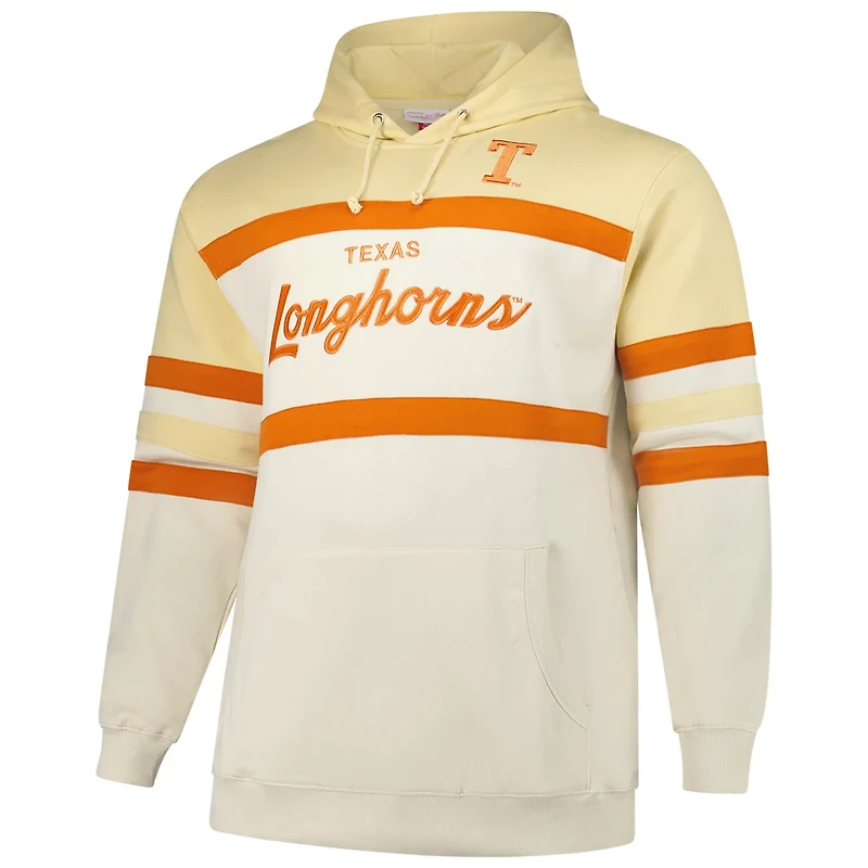 Mitchell  Ness Texas Longhorns Big Tall Head Coach Pullover Hoodie