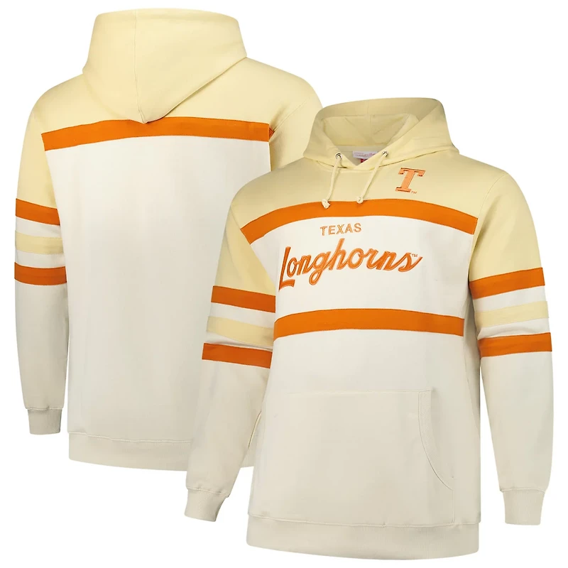 Mitchell  Ness Texas Longhorns Big Tall Head Coach Pullover Hoodie