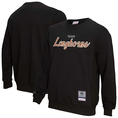 Mitchell  Ness Texas Longhorns Elite Script Pullover Sweatshirt