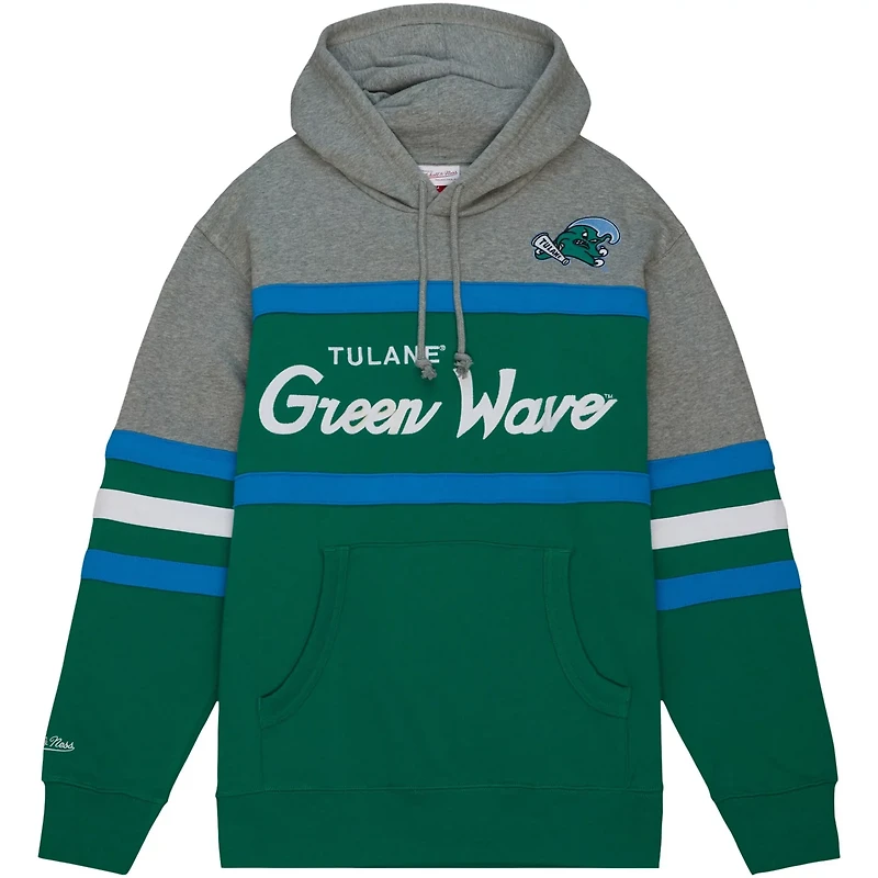Mitchell  Ness Tulane Wave Head Coach Pullover Hoodie