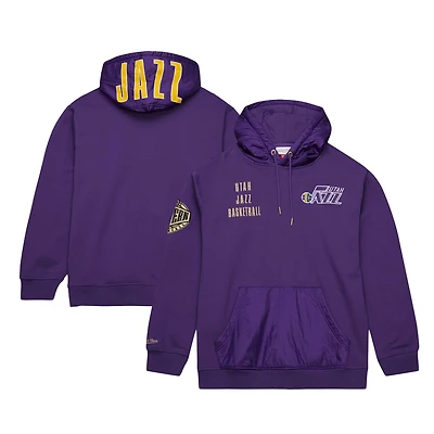 Mitchell  Ness Utah Jazz Team OG 20 Vintage Logo Fleece Pullover Hoodie