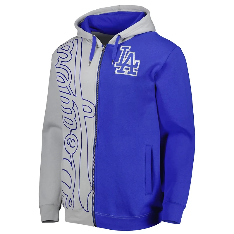 Mitchell  Ness /White Los Angeles Dodgers Fleece Full-Zip Hoodie
