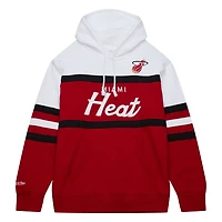 Mitchell  Ness White Miami Heat Head Coach Pullover Hoodie