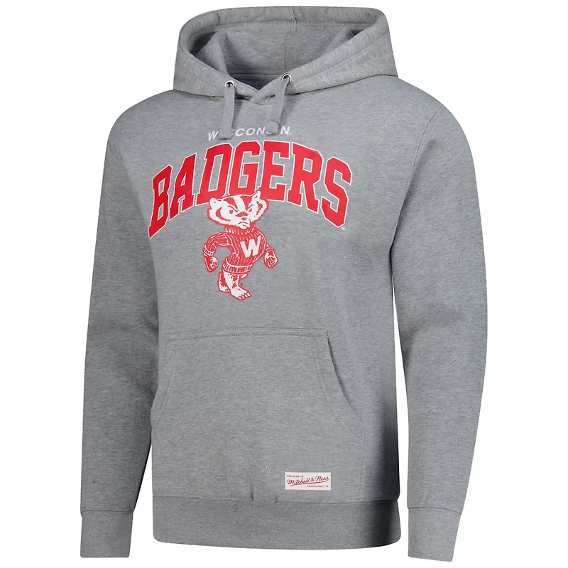 Mitchell  Ness Wisconsin Badgers Classic Arch Pullover Hoodie