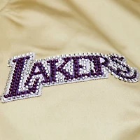 Mitchell & Ness Women's Los Angeles Lakers Cropped Satin Full Snap Jacket